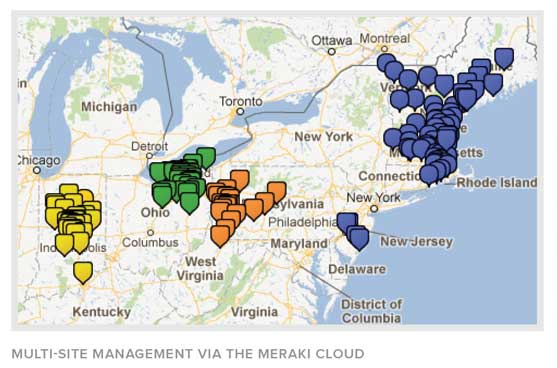 Multi-site Management via the Cisco Meraki Cloud